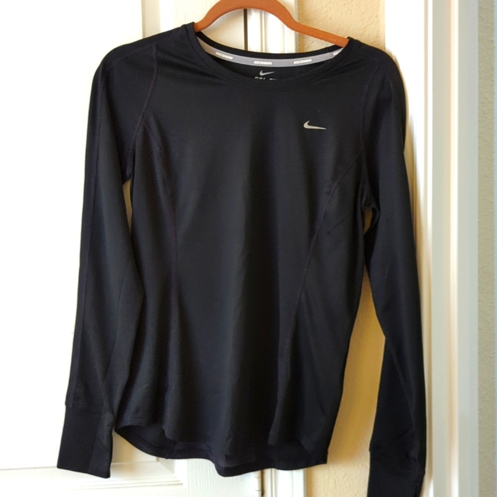 EUC Black Nike Running Top